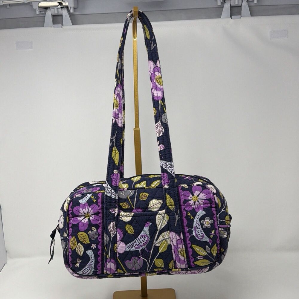 Vera Bradley Floral Nightingale Bowler Satchel Bag Winter 2011 Quilted Cotton